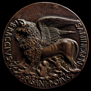 Back of a bronze medal by Niccolo Piccinino (bronze)