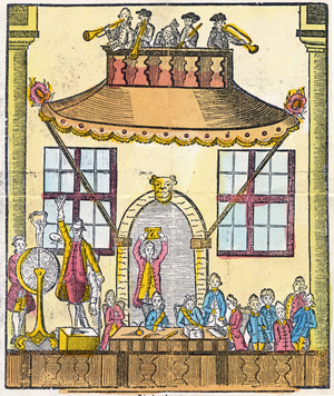 Games: the game of the lottery. Number extraction and display. Anonymous xylography. 1773. Copenhagen, Royal Library.