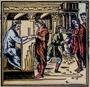 Portrait of Caius Valerius Catulle (87-54 BC) Latin poet, 19th century (engraving)