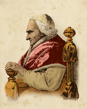 Portrait of Pope Pius VIII (Francesco Saverio Castiglioni) (Pio 8) (1829-1830). Engraving of the 19th century.