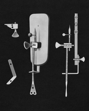 Drawing of the Microscope by Antony van Leeuwenhoek (1632 - 1723).