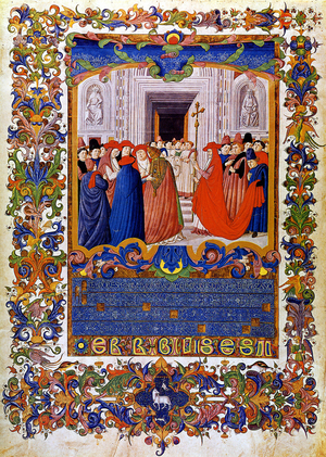 Consecration of the Duomo of Florence in 1436, by Pope Eugene IV (1383 - 1447), 15th century (miniature)
