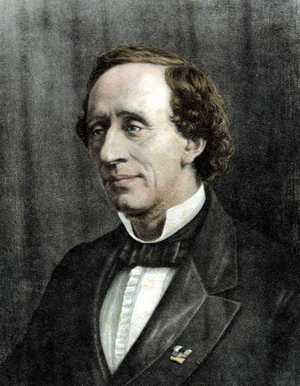 Portrait of Hans Christian Andersen (1805-1875). Lithograph, about 1870.