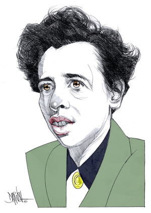 Hannah ARENDT (1906-1975) illustration de Dariush Radpour  *******Cette image ne peut etre utilisee a un tarif inferieur a 100 Euros HT*******  ©Dariush/Fototeca/Leemage