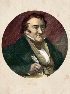 Portrait of the Italian economist and historian Giovanni Carlo Sismondo Sismondi (1773-1842). 19th century engraving