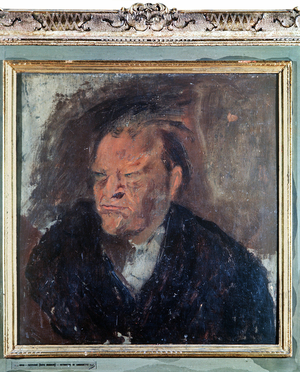 Portrait of the Italian poet Giuseppe Ungaretti (1888-1970). Painting by Gino Bonichi called Scipione (1904-1933)