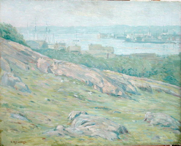 Mystic Harbor (oil on canvas)