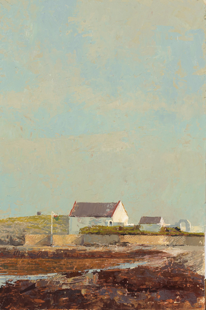 Lifeboat House at Rhoscolyn, 2003 (oil on panel)