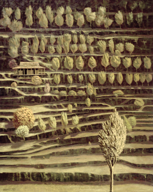 Himalayan Terraces, 1999 (oil on panel)
