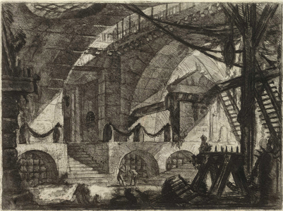 From the series the imaginary prisons (the inventory carceri), c.1761 (copper engraving)