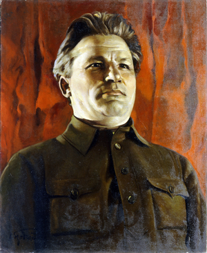 Portrait of Sergey Kirov (Sergei (Serge) Mironovitch Kostrikov, 1886-1934), 1886-1934 (oil on canvas)
