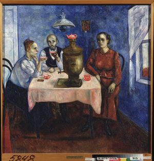 Tea time, 1918-19 (oil on canvas)