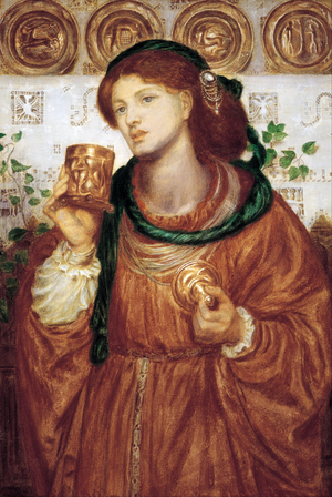The Loving cup, 1867 (oil on wood)