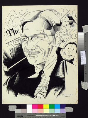 Portrait of the writer Ievgueni (Eugene) Zamiatine (1884-1937) (Yevgeny Zamyatin), 1921 (ink on paper)