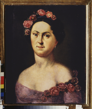 Portrait of the Ballerina Avdotia Istomina (1799-1848), in Flora, c.1830 (oil on canvas)