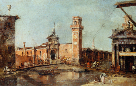 The Entrance to the Arsenal In Venice, 1776 (oil on canvas)