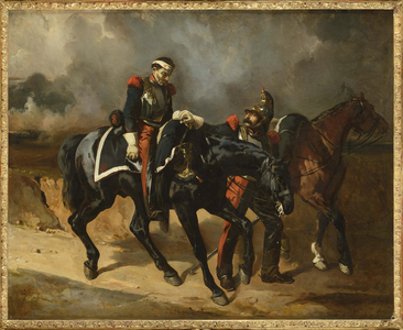 The Wounded Cuirassier, 1830s (oil on canvas)