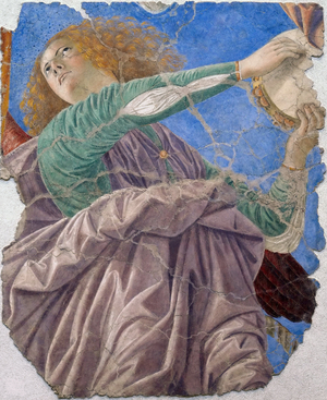 Musician angel by Melozzo da Forli, c.1480 (fresco)