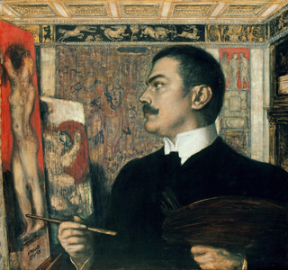 Self-portrait in the Studio, 1905 (oil on canvas)