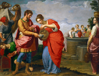 Rebecca And Eliezer At The Well, c.1626 (oil on canvas)