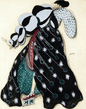 Design costume for the ballet "La Legende de Jose Ph", 1914 (watercolour, gouache on paper)