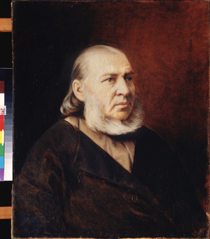 Portrait of the writer Serguei Timofeievitch Aksakov (1791-1859), 19th century (oil on canvas)