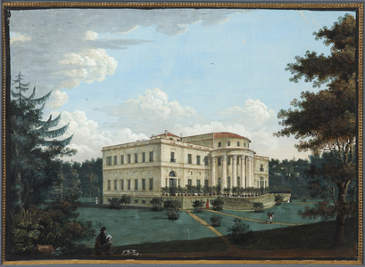 The Yelagin Palace at Saint Petersburg, 19th century (gouache on paper)