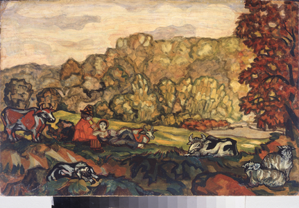 Scene pastorale (Pastoral Scene), 20th century (oil on canvas)