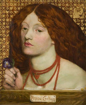 Regina cordium (Queen of Hearts) (Queen of Heart) - Dante Gabrielrossetti (1828-1882), 1860 (oil on canvas)