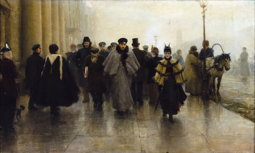 Nevsky Prospekt, 1890s (oil on canvas)