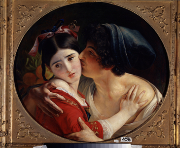 The Kiss, 1840 (oil on canvas)