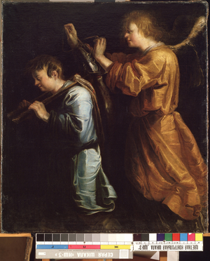 Tobie et l'ange (Tobias and the angel), 18th century (oil on canvas)