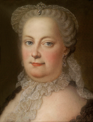 Portrait of Empress Maria Theresia of Austria (1717-1780), 1762 (pastel)