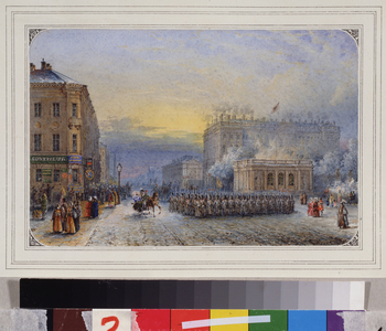Saint PETERSBOURG. The Anichkov Palace. Easter Day, April 11, 1848 (watercolour)