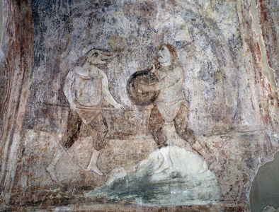 Hippodrome combat scene (Fight Scene in the Hippodrom), 11th century (fresco)