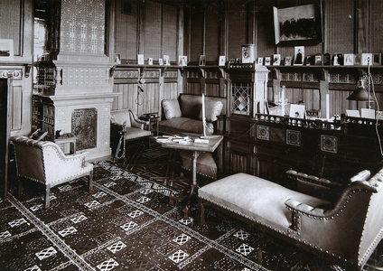 The Study of the Successor to the Throne in the Emperor Palace in the Bialowieza Park (Poland), c.1894 (silver gelatin photograph)