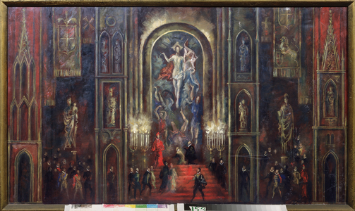 Decor preparatoire pour l'opera "Don Carlos", 1963 (oil on canvas)