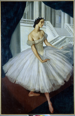 Portrait of the ballerina Anna Pavlova (1881-1931) (The Ballerina Anna Pavlova), 1924 (oil on canvas)