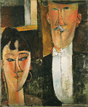 Bride And Groom, 1915-16 (oil on canvas)