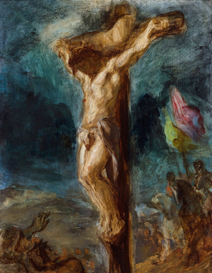 The Crucifixion, 1848 (oil on wood)