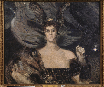 La Walkyrie, portrait of the artist and Mecene La Countess Maria Tenisheva (1867-1928), 1899 (oil on canvas)