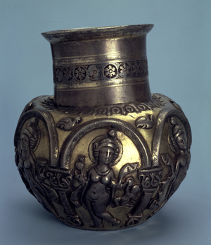 Sassanide Art: Jug In, 6th century (gilded silver)