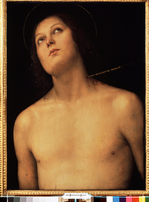 Saint Sebastian, 1493-94 (tempera and oil on wood)