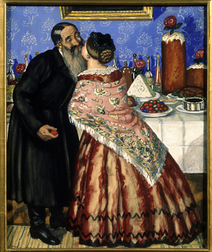 The Paschal greeting, 1916 (tempera on cardboard)
