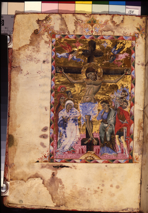 The Crucifixion, 1287 (watercolour on parchment)