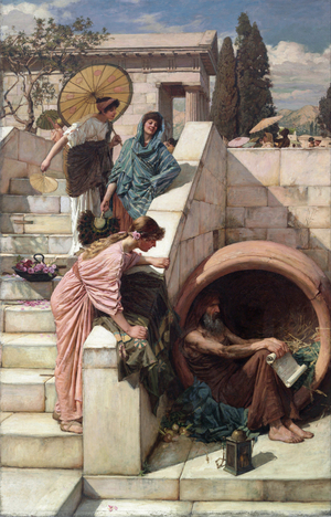 Diogenes in his barrel, c.1882 (oil on canvas)