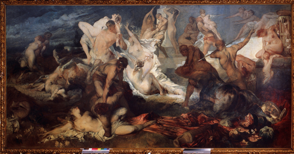Battle of Centars and Lapiths, 19th century (oil on canvas)