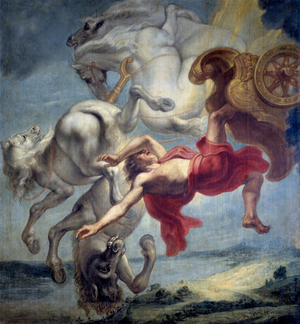 The fall of Phaeton, nd of 17th century (oil on canvas)