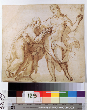 "The Incredulite of Saint Thomas" (The Incredulity of Saint Thomas), 17th century (ink drawing)