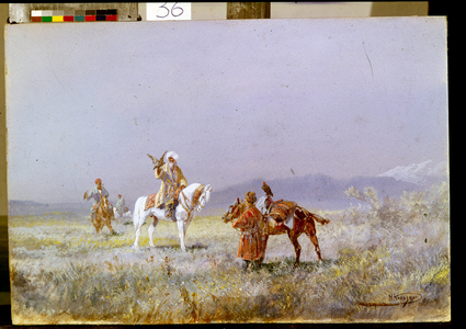 The Falconry, 1891 (oil on canvas)